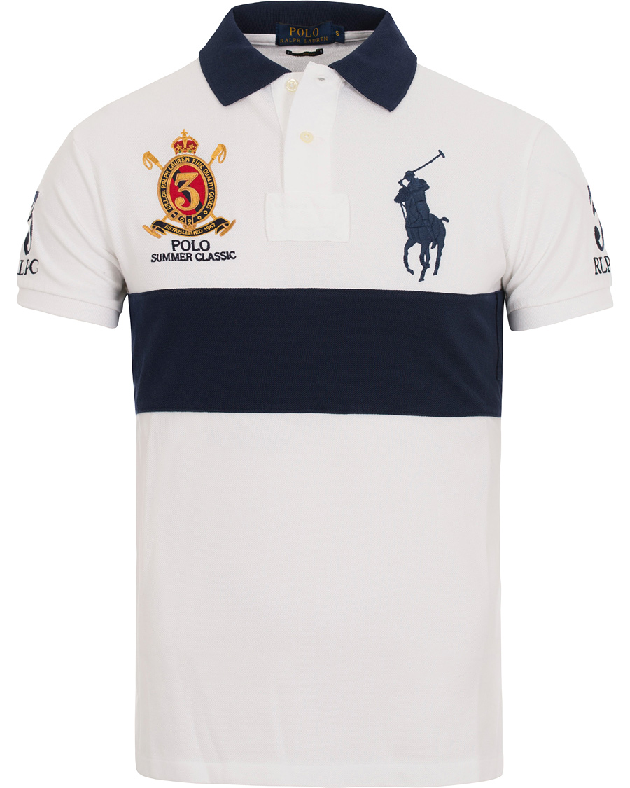 Herre | Polotrøjer | Polo Ralph Lauren | Blackwatch Block Stripe Polo White