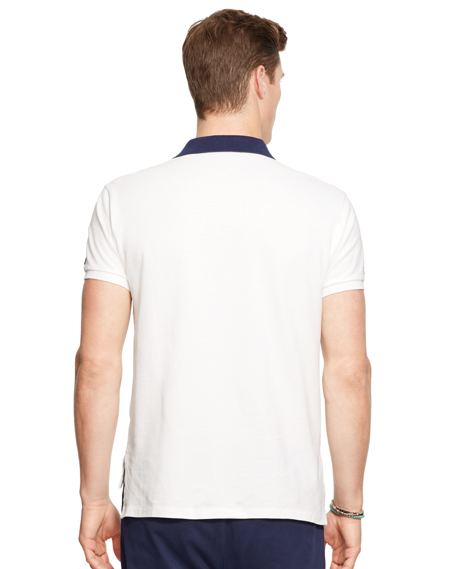 Herre | Polotrøjer | Polo Ralph Lauren | Blackwatch Block Stripe Polo White