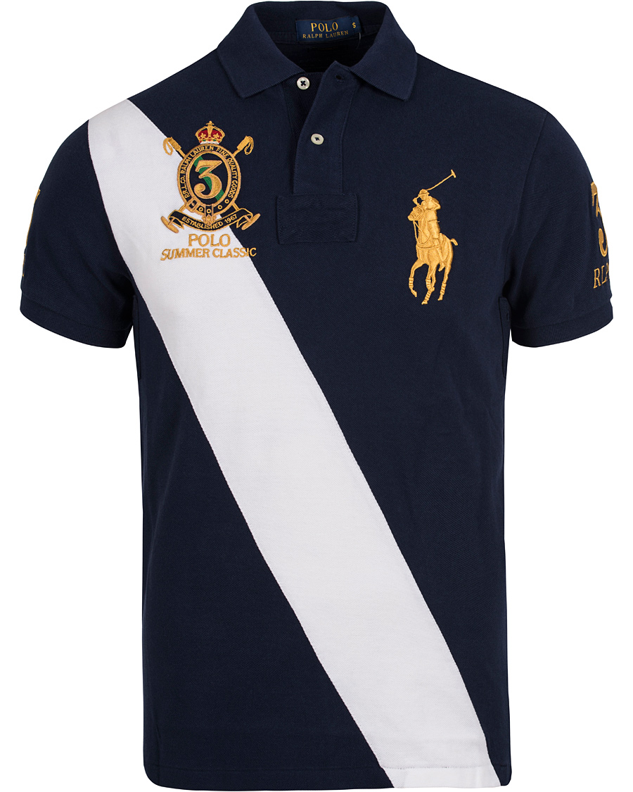 Herre | Polotrøjer | Polo Ralph Lauren | Blackwatch Diagonal Stripe Polo French Navy