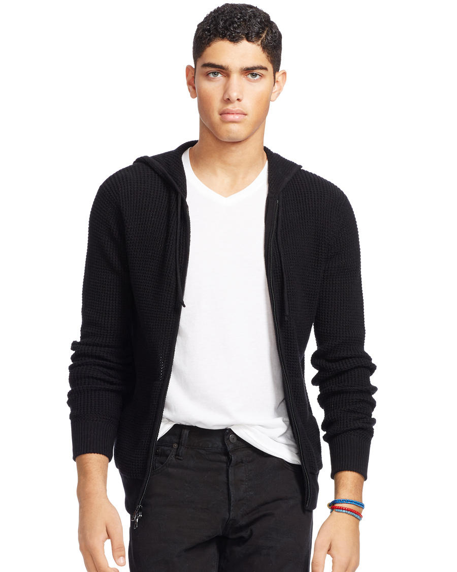 Herre | Trøjer | Polo Ralph Lauren | Cotton/Cashmere Stone Washed Hoodie Polo Black