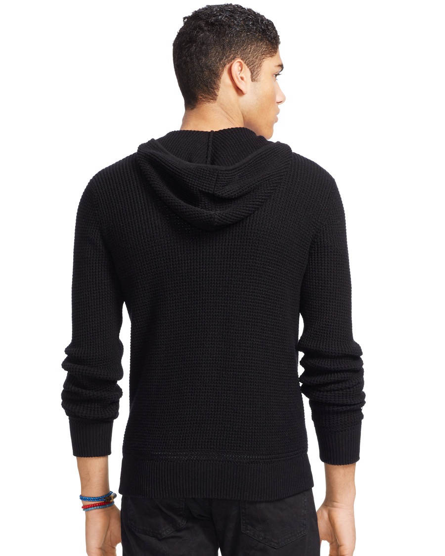 Herre | Trøjer | Polo Ralph Lauren | Cotton/Cashmere Stone Washed Hoodie Polo Black