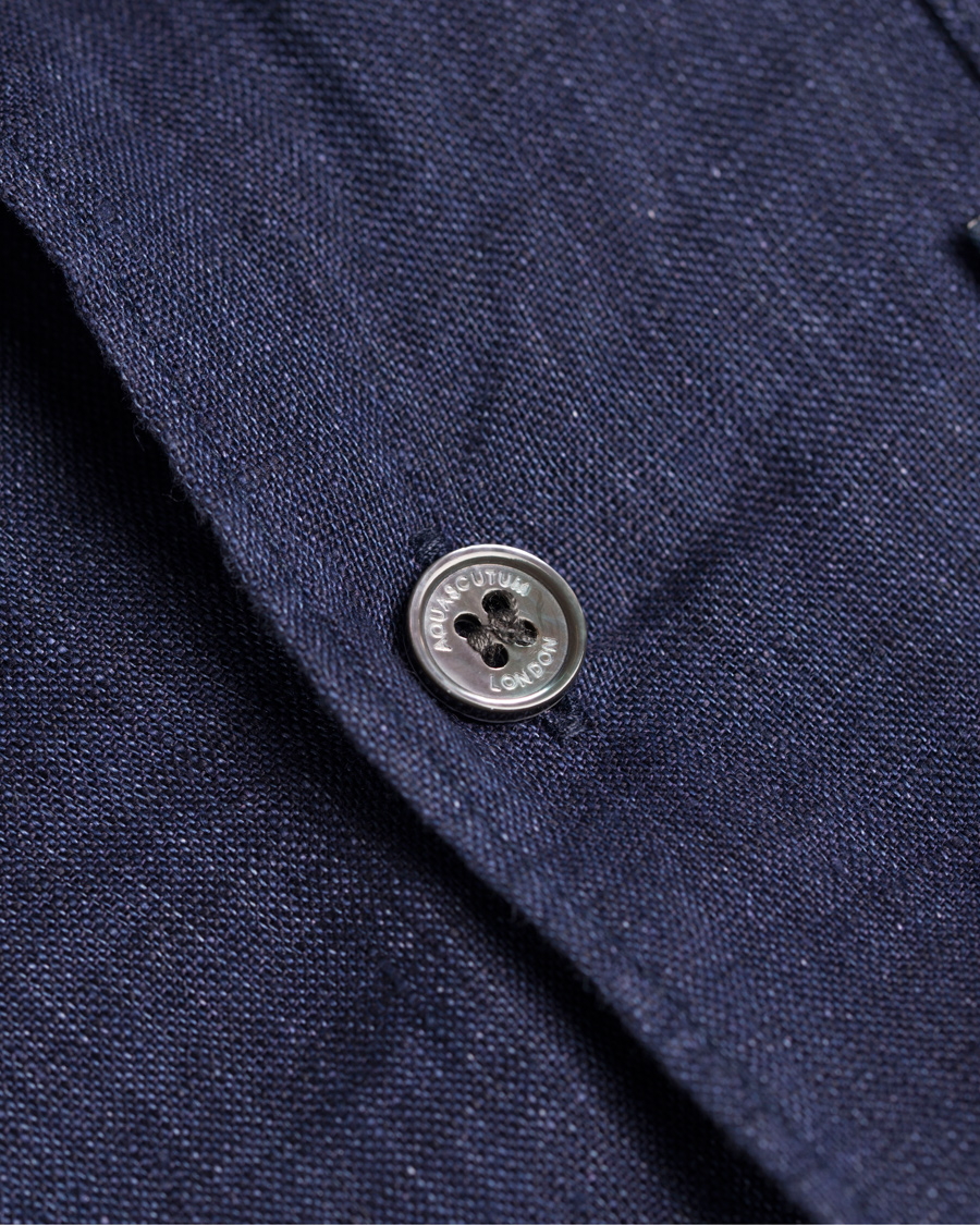 Herre | Skjorter | Aquascutum | Ashby Linnen Shirt Navy