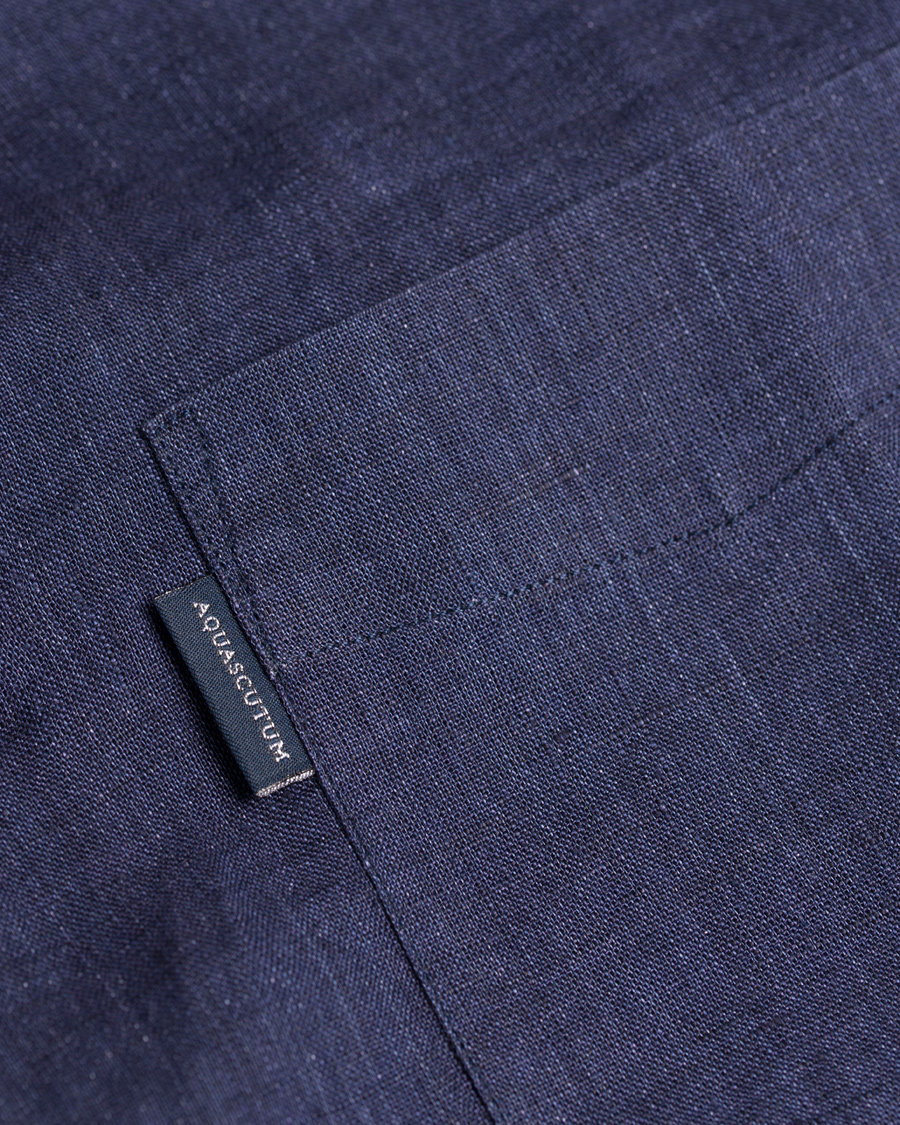 Herre | Skjorter | Aquascutum | Ashby Linnen Shirt Navy