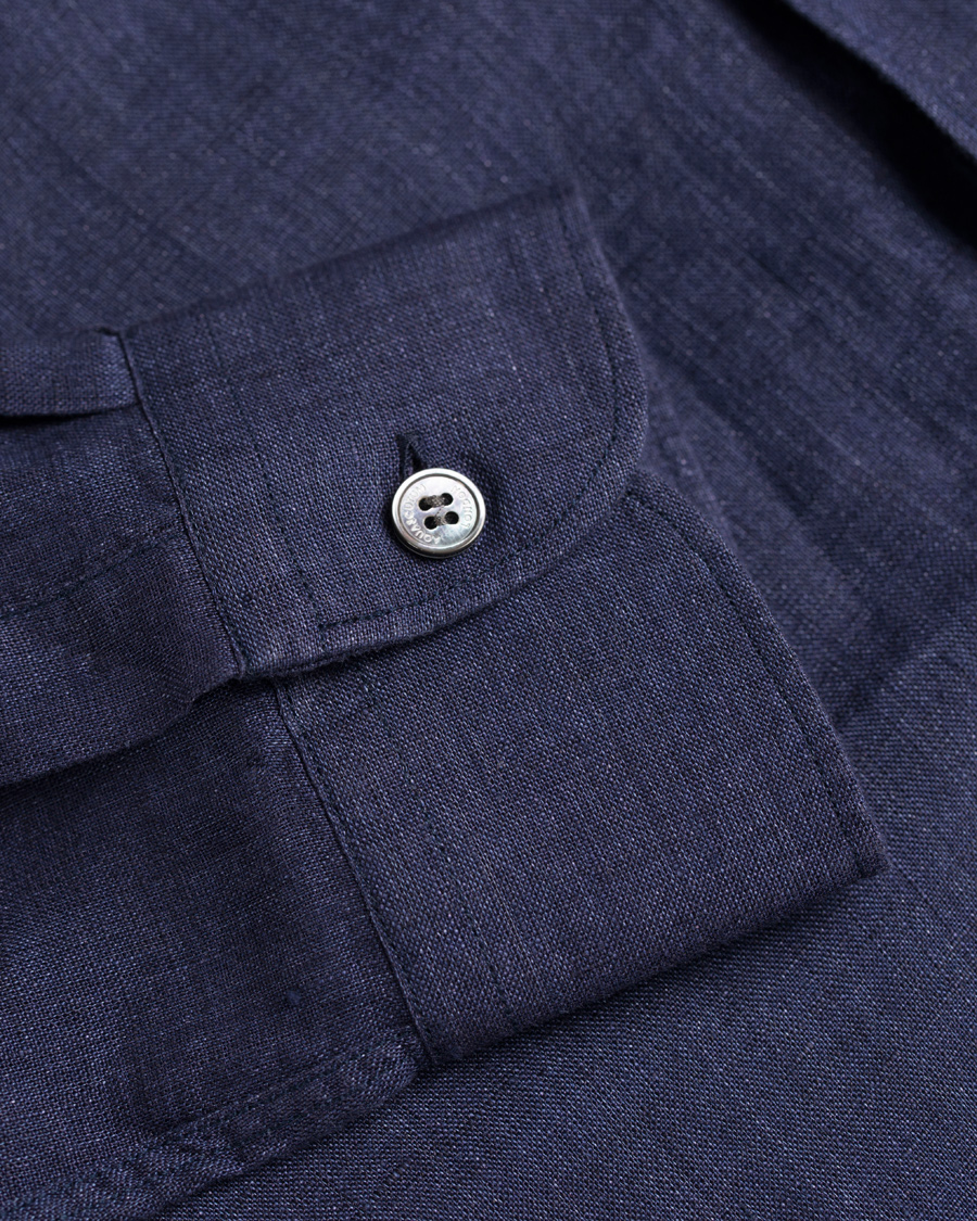 Herre | Skjorter | Aquascutum | Ashby Linnen Shirt Navy
