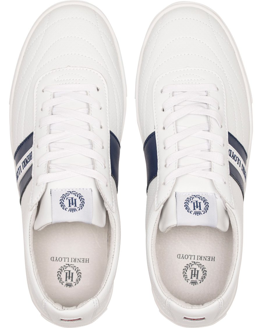 Herre | Henri Lloyd Wimbledon Trainer Sneaker White/Navy | Henri-Lloyd | Henri Lloyd Wimbledon Trainer Sneaker White/Navy