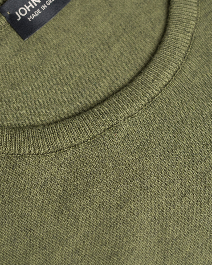 Herre | Trøjer | John Smedley | Luke Slim Fit Sea Island Cotton Pullover Tyrolean Green