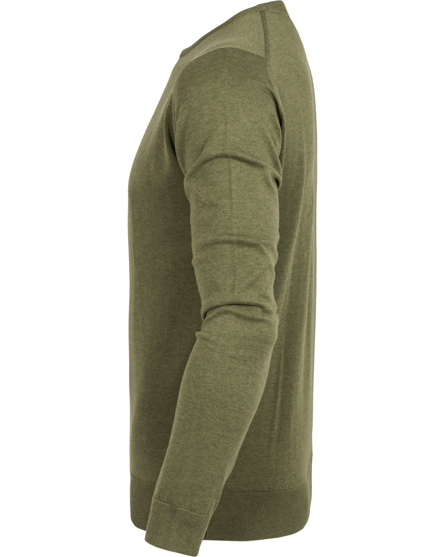 Herre | Trøjer | John Smedley | Luke Slim Fit Sea Island Cotton Pullover Tyrolean Green