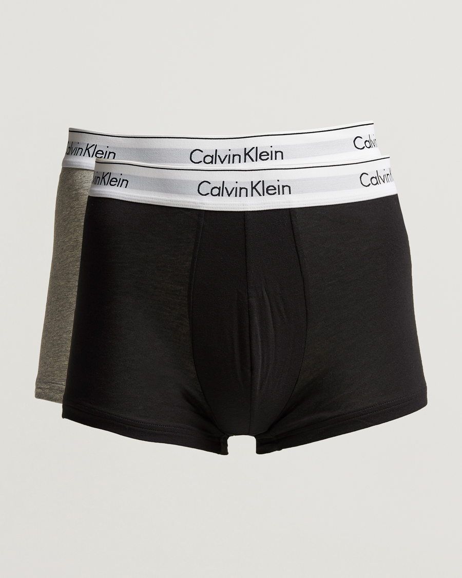 Herre | Undertøj | Calvin Klein | Modern Cotton Stretch Trunk Heather Grey/Black