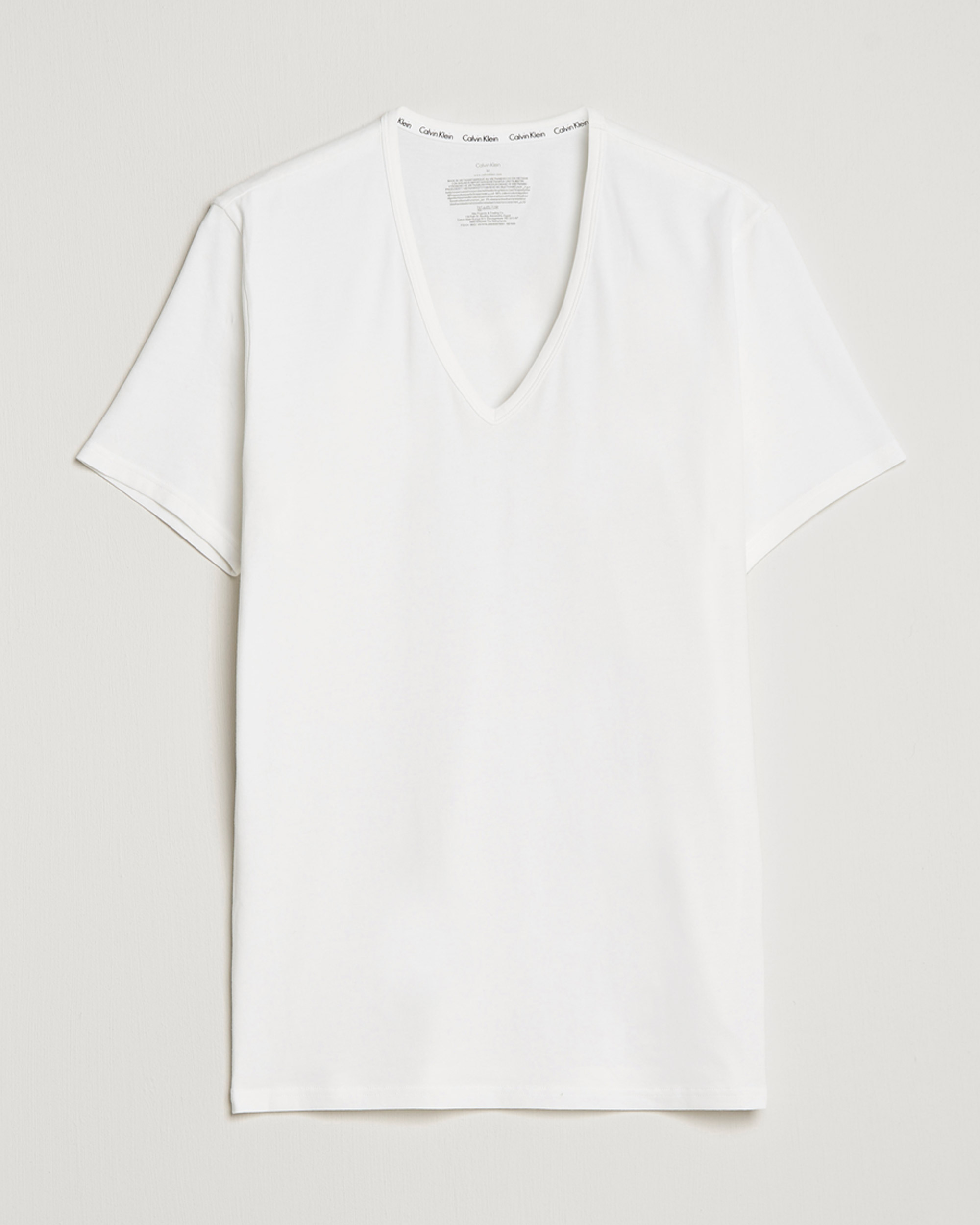 Herre |  | Calvin Klein | Cotton V-Neck Tee 2-Pack White