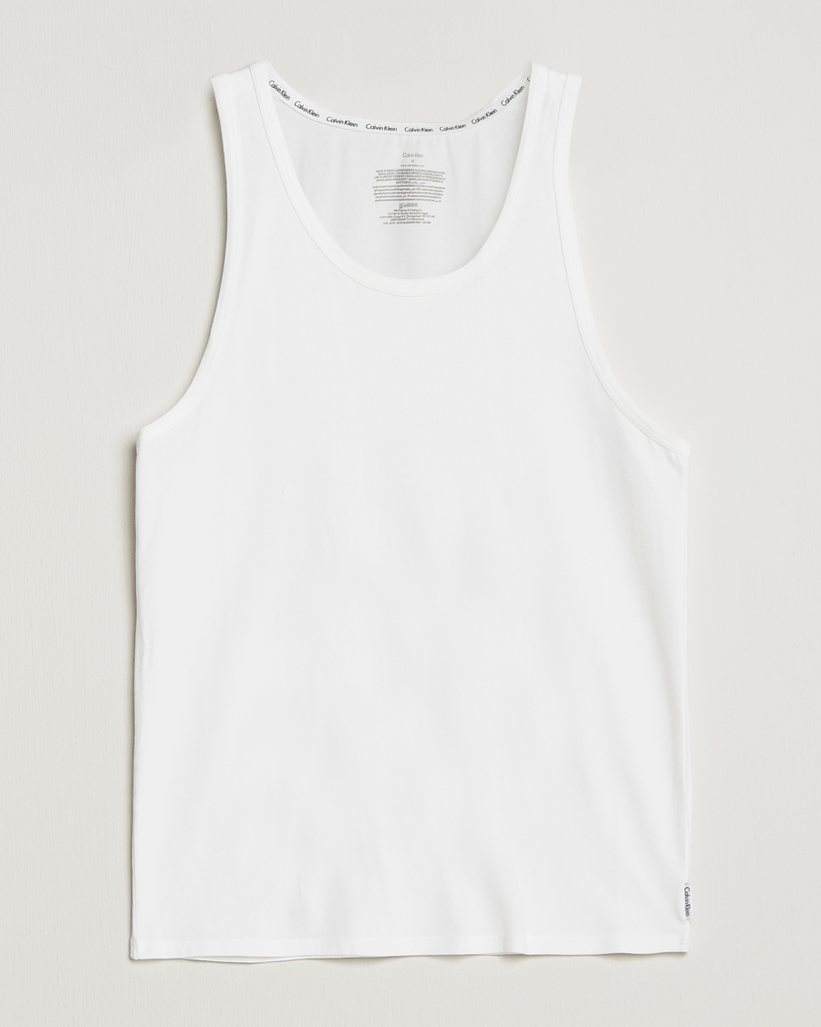 Herre | T-Shirts | Calvin Klein | Cotton Tank Top 2-Pack White