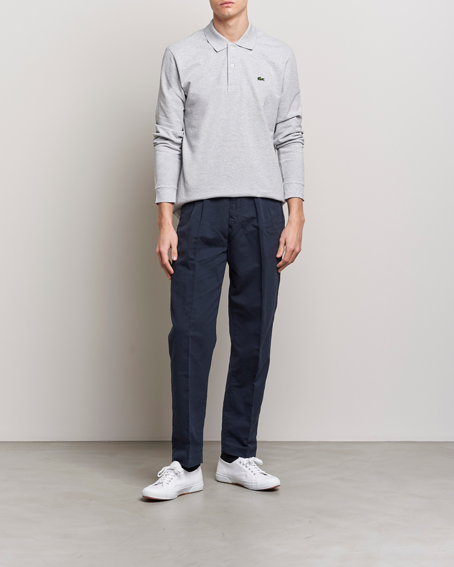 Herre | Polotrøjer | Lacoste | Original Long Sleeve Polo Piké Silver Chine