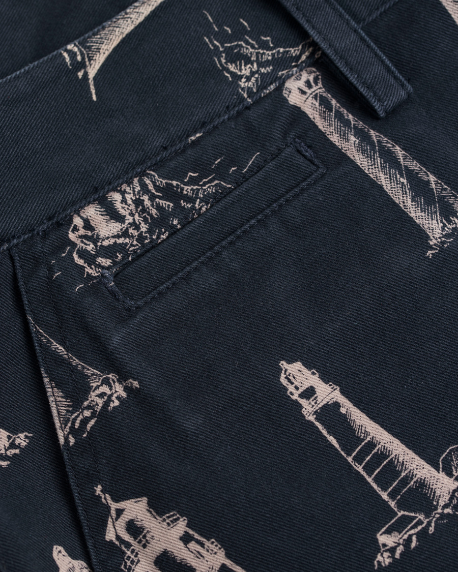 Herre | Shorts | Barbour Lifestyle | Lighthouse Print Shorts Navy