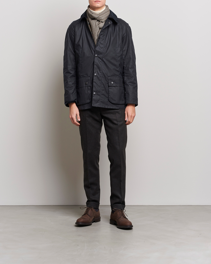 Herre |  | Barbour Lifestyle | Ashby Wax Jacket Navy