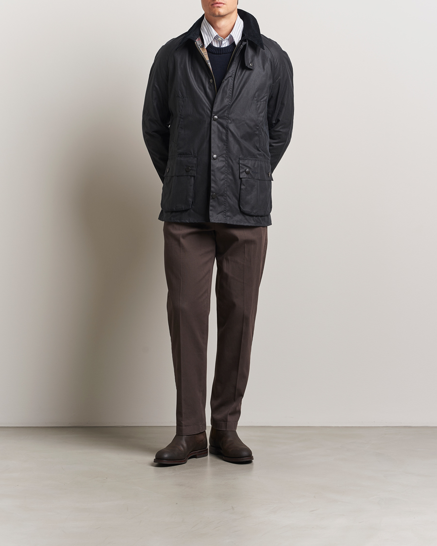 Herre | Jakker | Barbour Lifestyle | Ashby Wax Jacket Navy