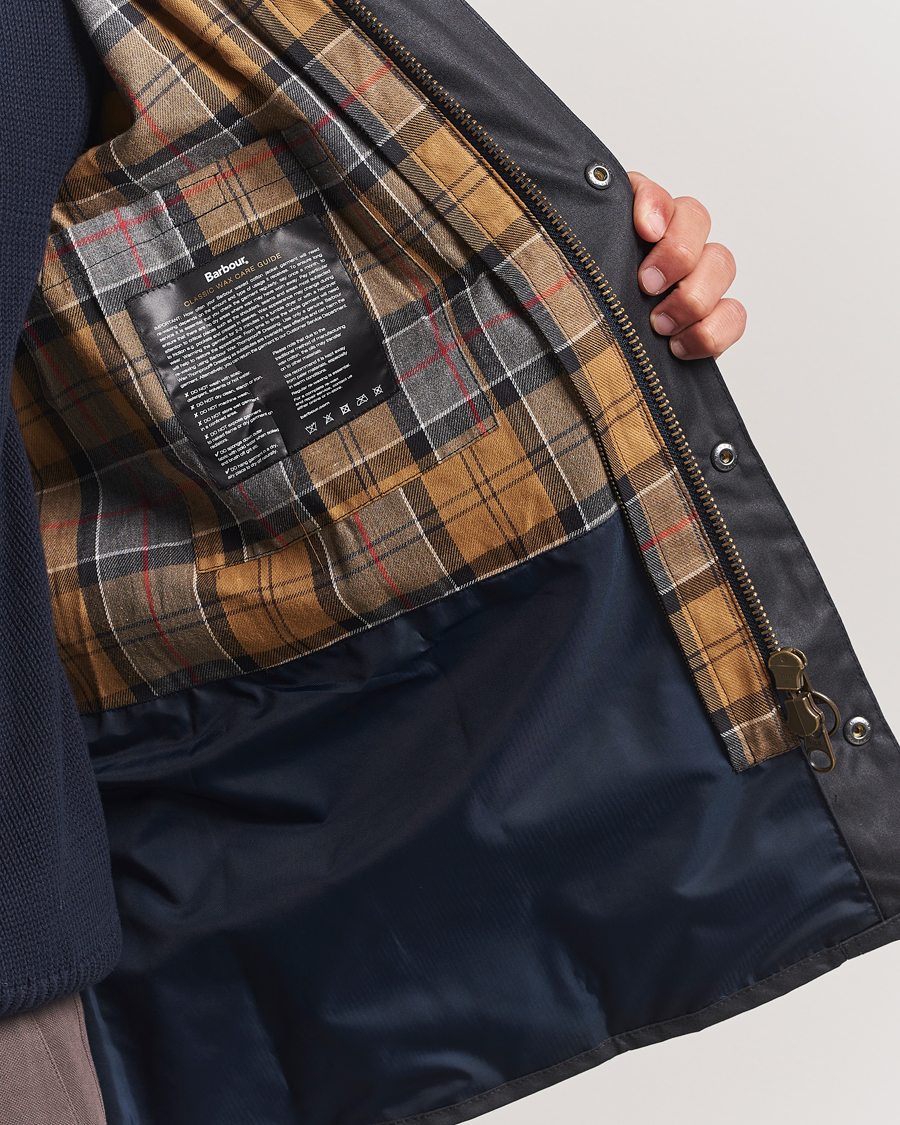 Herre | Jakker | Barbour Lifestyle | Ashby Wax Jacket Navy