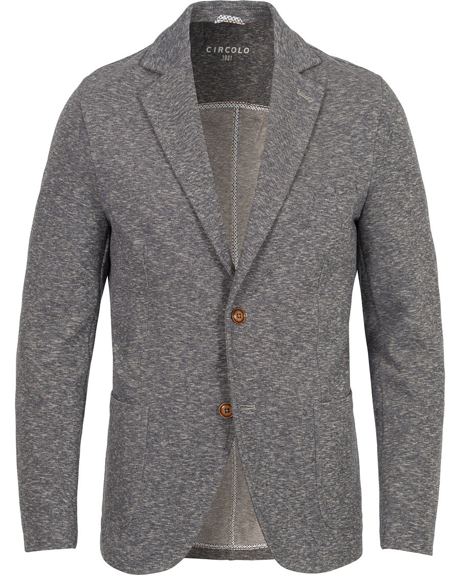 Herre | Blazere & jakker | Circolo 1901 | Jersey Patch Pocket Blazer Jeans Grey