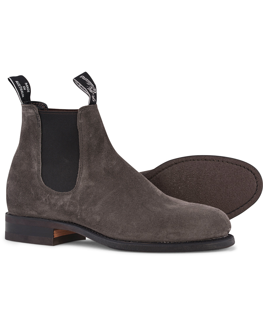 Herre | R.M.Williams Wentworth G Boot Suede Whisper Grey | R.M.Williams | Wentworth G Boot Suede Whisper Grey
