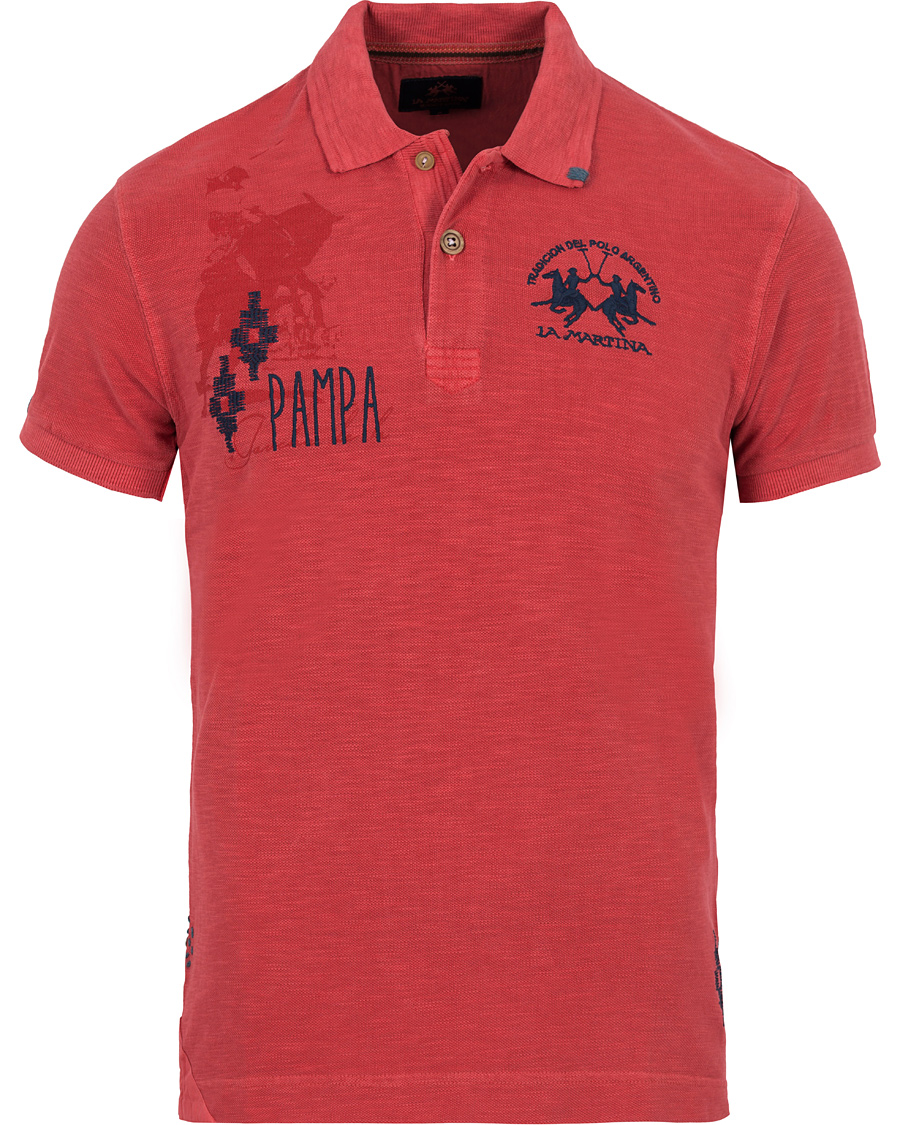 Herre | Polotrøjer | La Martina | Juarez Vintage Slub Pique Polo Cayenne Red XL