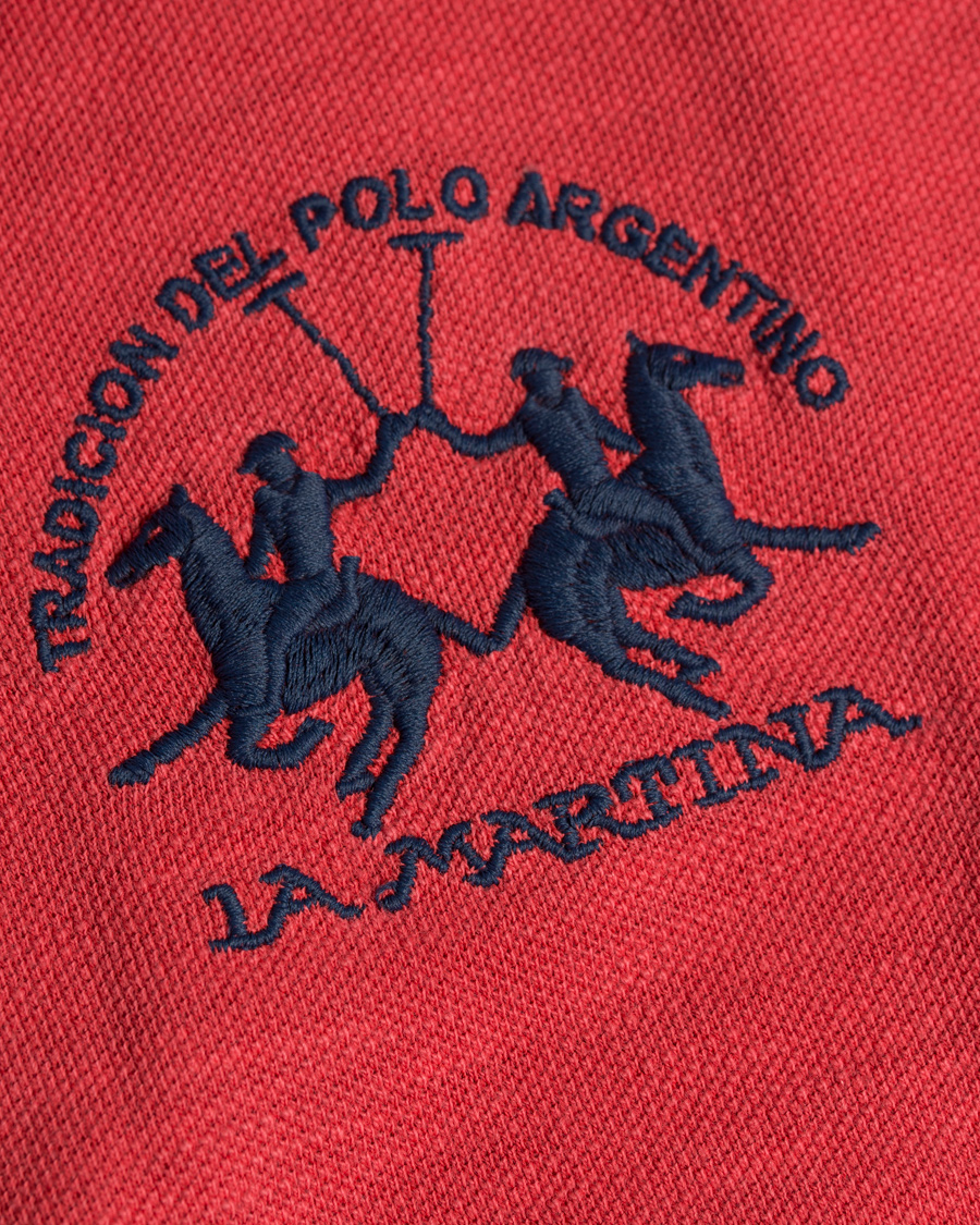 Herre | Polotrøjer | La Martina | Juarez Vintage Slub Pique Polo Cayenne Red XL