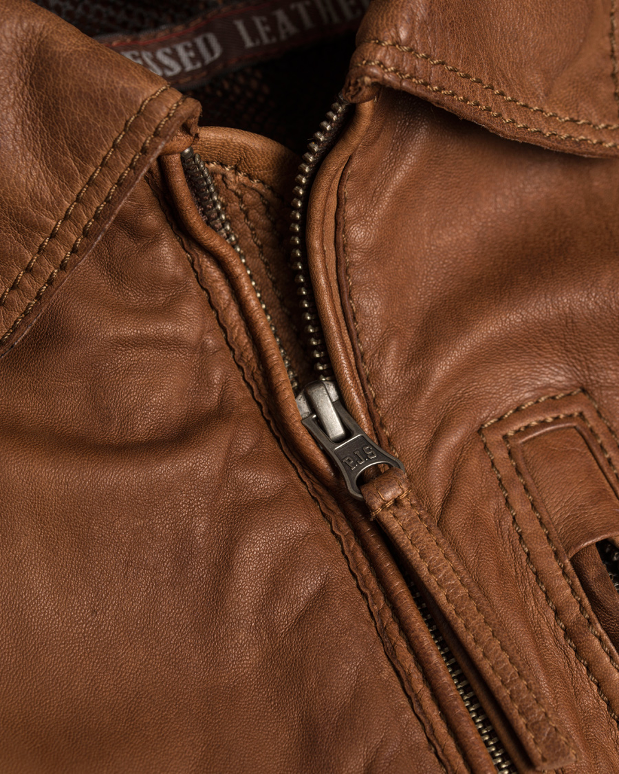 Parajumpers Leather Jacket Cognac CareOfCarl.dk