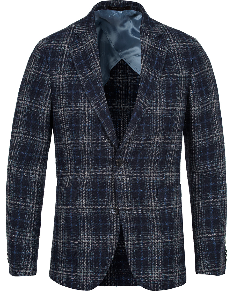 Herre | Blazere & jakker | Oscar Jacobson | Einar Big Check Patch Pocket Blazer Blue