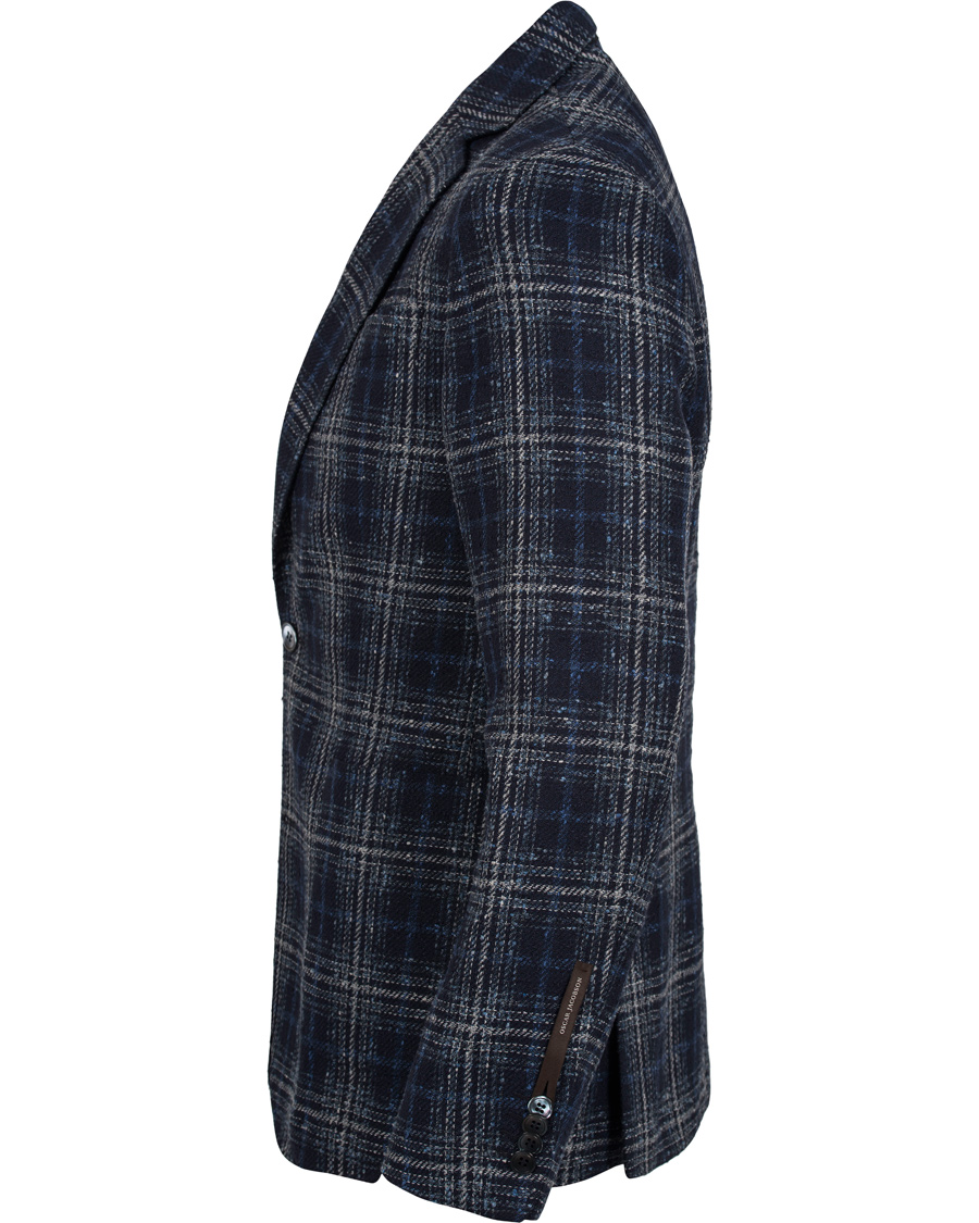 Herre | Blazere & jakker | Oscar Jacobson | Einar Big Check Patch Pocket Blazer Blue