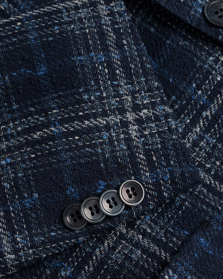Herre | Blazere & jakker | Oscar Jacobson | Einar Big Check Patch Pocket Blazer Blue
