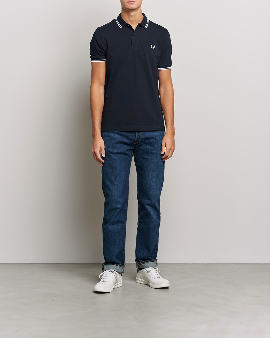 Herre | Polotrøjer | Fred Perry | Twin Tipped Polo Shirt Navy/White
