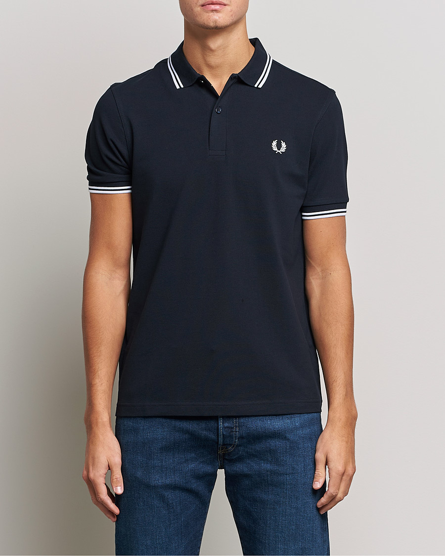 Herre | Tøj | Fred Perry | Twin Tipped Polo Shirt Navy/White