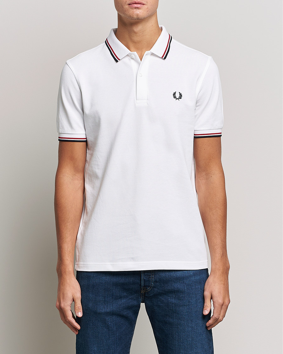 Herre |  | Fred Perry | Twin Tipped Polo Shirt White