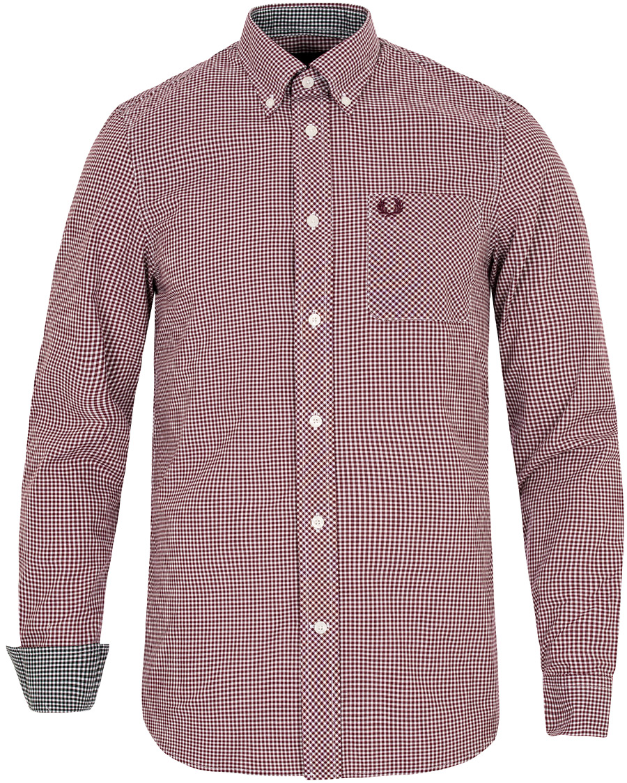 Herre | Skjorter | Fred Perry | Classic Fit Gingham Shirt Mahogany
