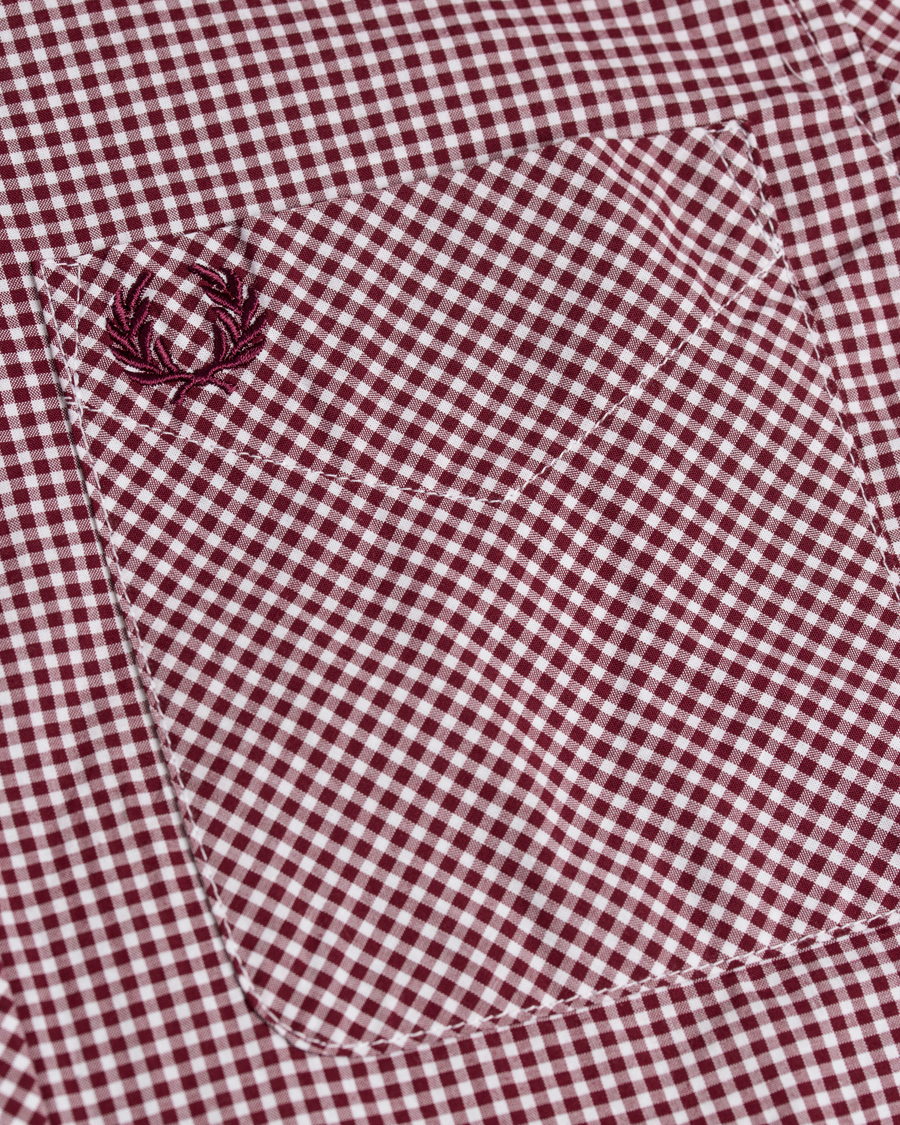 Herre | Skjorter | Fred Perry | Classic Fit Gingham Shirt Mahogany