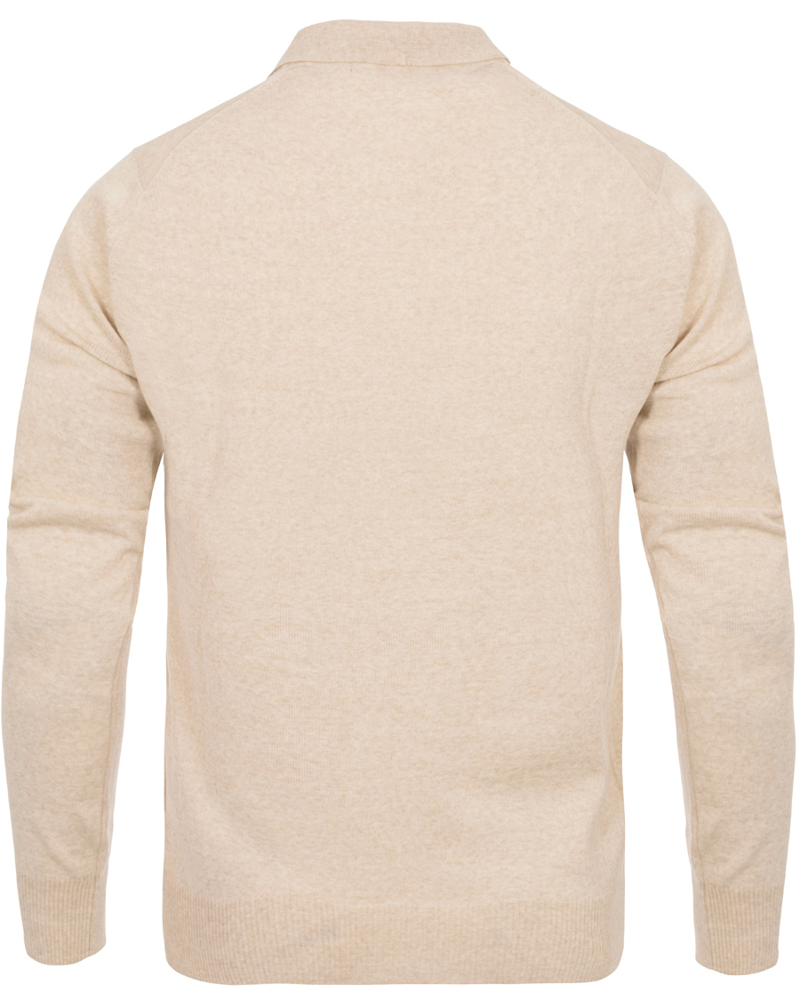 Herre | Trøjer | Morris Heritage | Long Sleeve Polo Shirt Off White