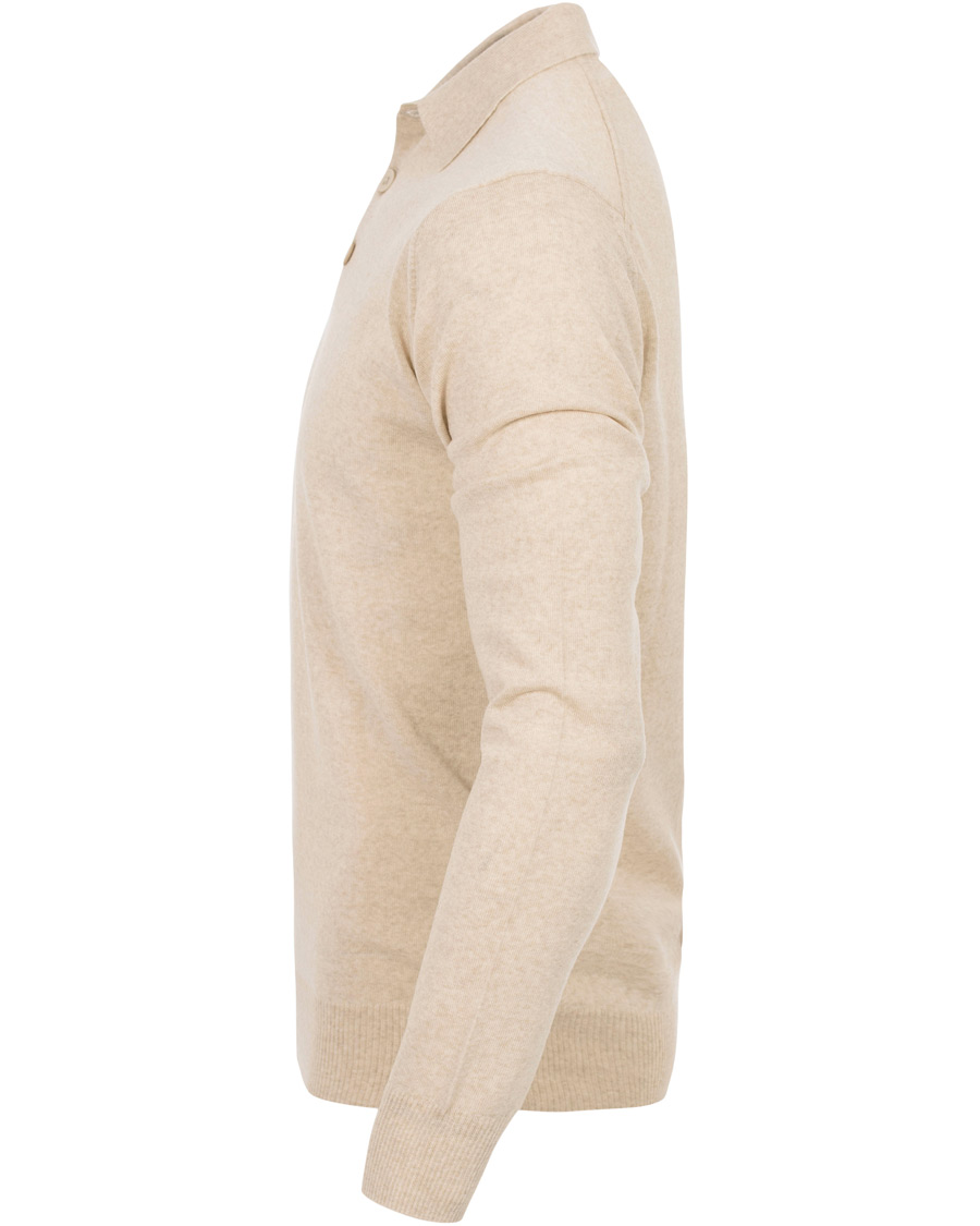 Herre | Trøjer | Morris Heritage | Long Sleeve Polo Shirt Off White