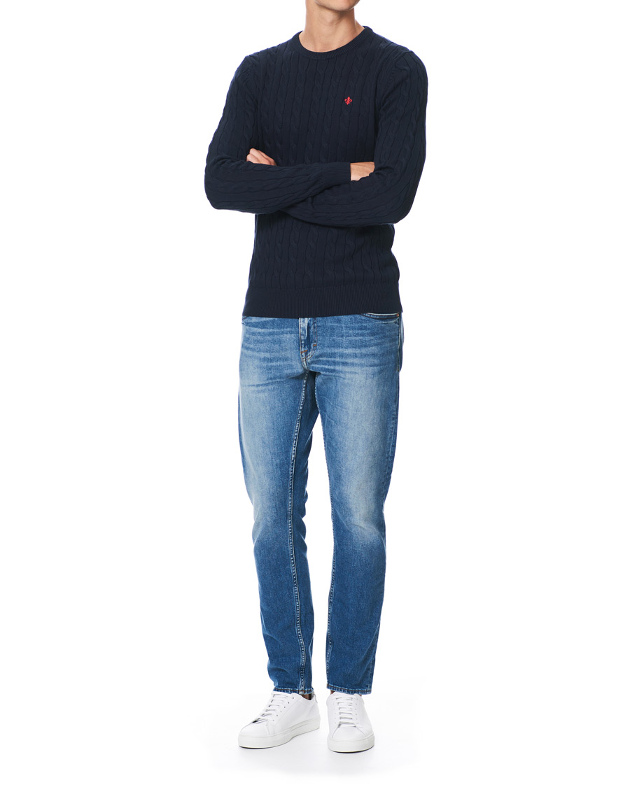 Herre | Trøjer | Morris | Pima Cotton Cable Navy