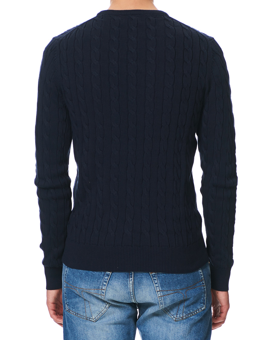 Herre | Trøjer | Morris | Pima Cotton Cable Navy