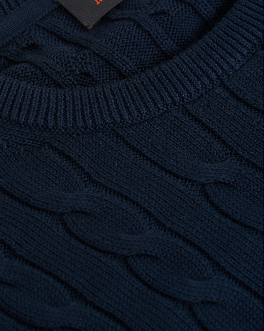 Herre | Trøjer | Morris | Pima Cotton Cable Navy