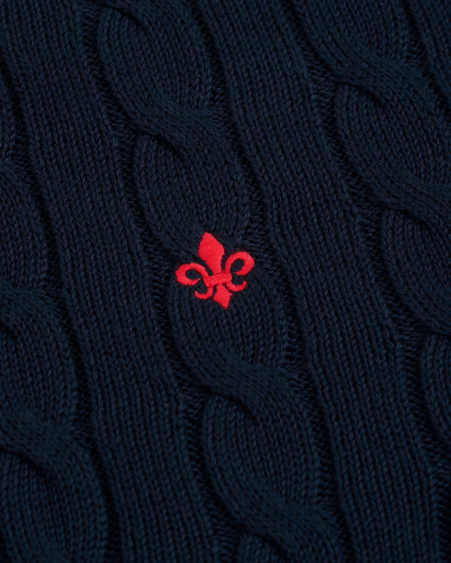 Herre | Trøjer | Morris | Pima Cotton Cable Navy