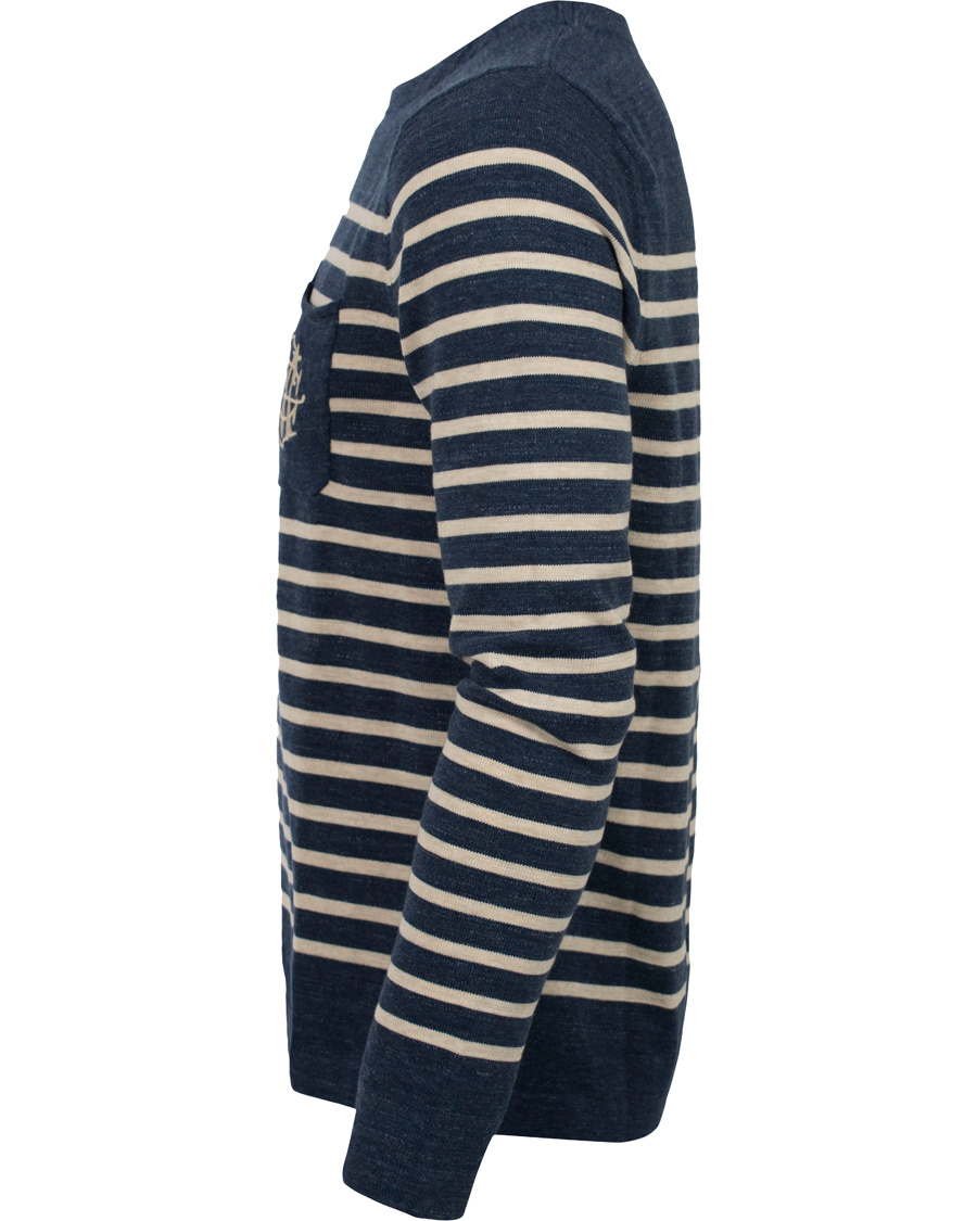 Herre | Trøjer | Morris | Nantes Stripe Knit Blue