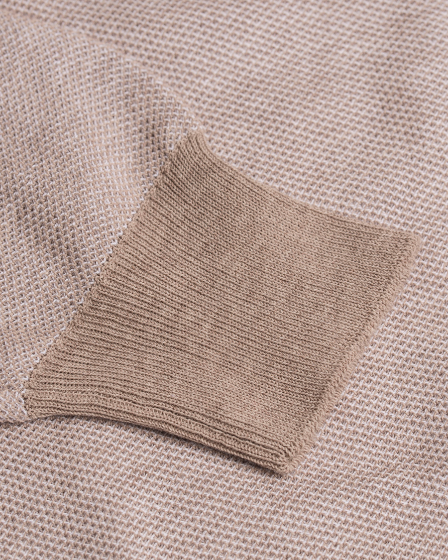 Herre | Trøjer | Gran Sasso | Fresh Cotton Structure Crew Neck Beige