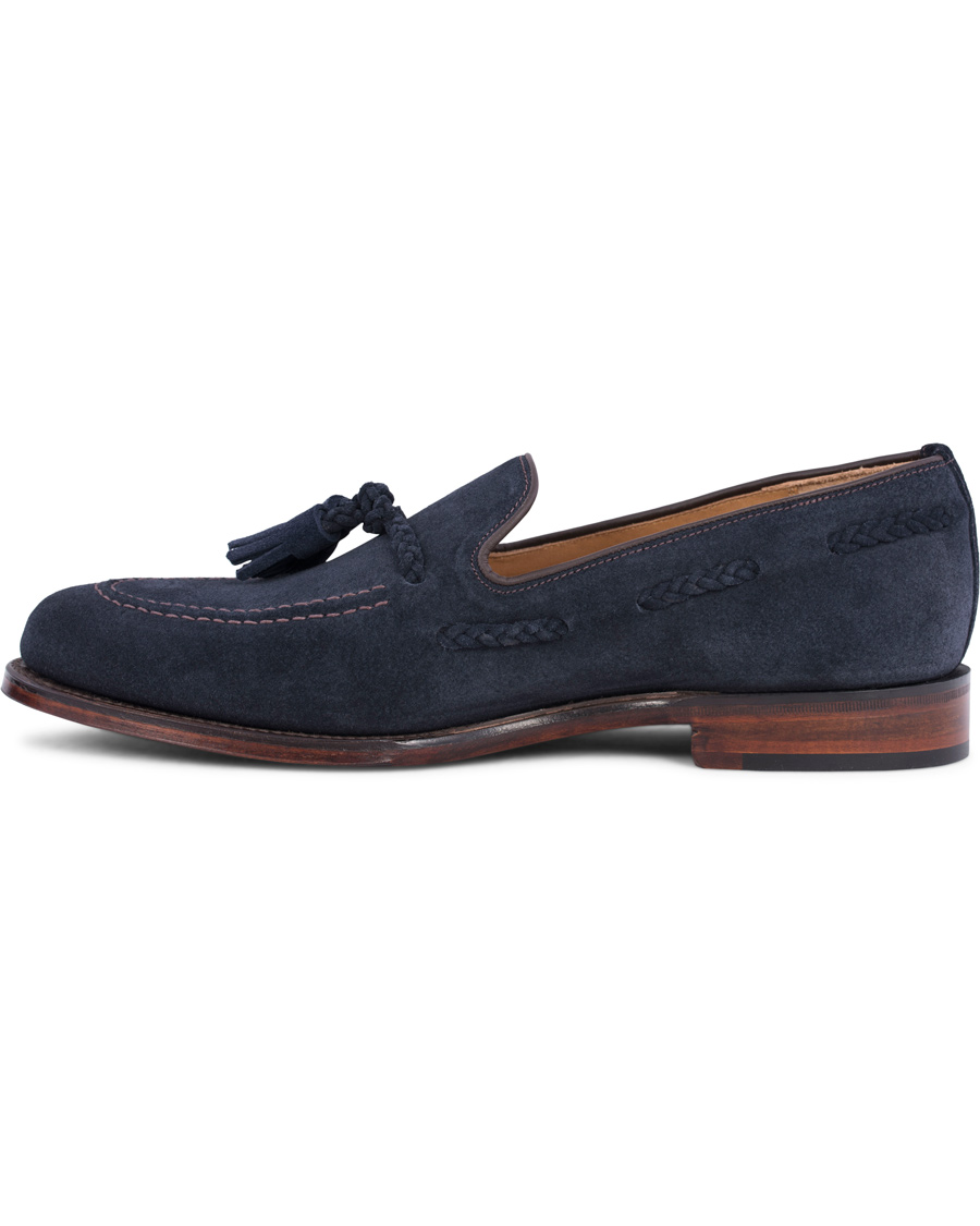 Herre | Loake 1880 MTO Temple Loafer Navy Suede | Loake 1880 | MTO Temple Loafer Navy Suede