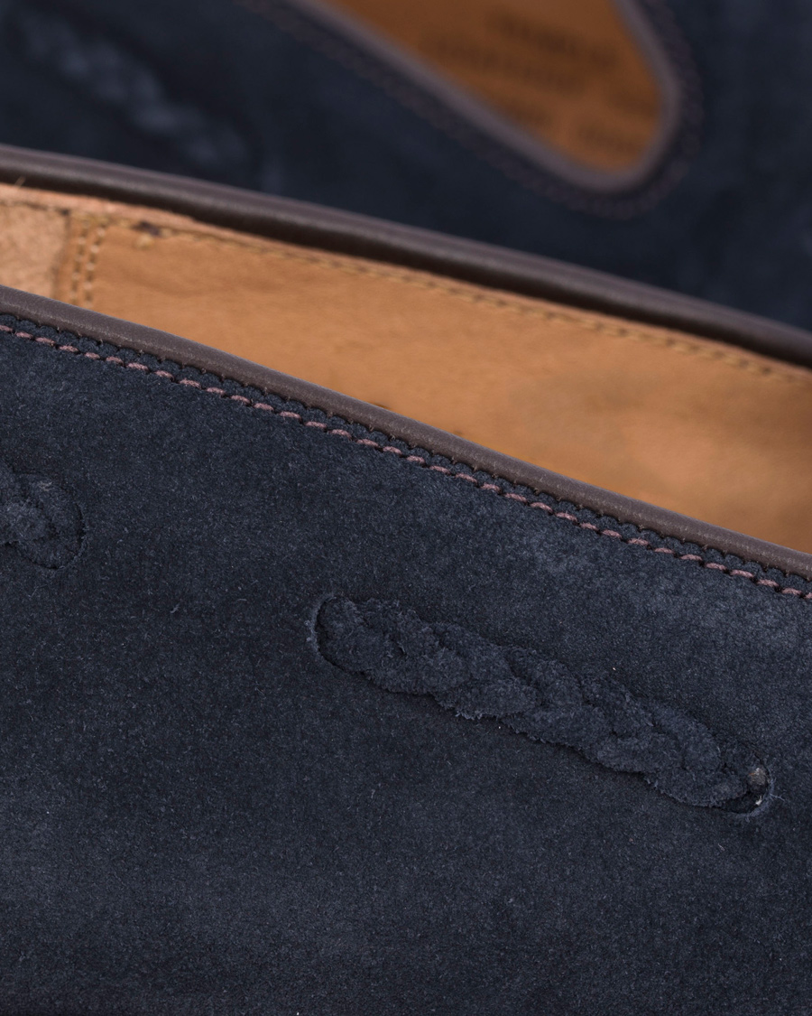 Herre | Loake 1880 MTO Temple Loafer Navy Suede | Loake 1880 | MTO Temple Loafer Navy Suede