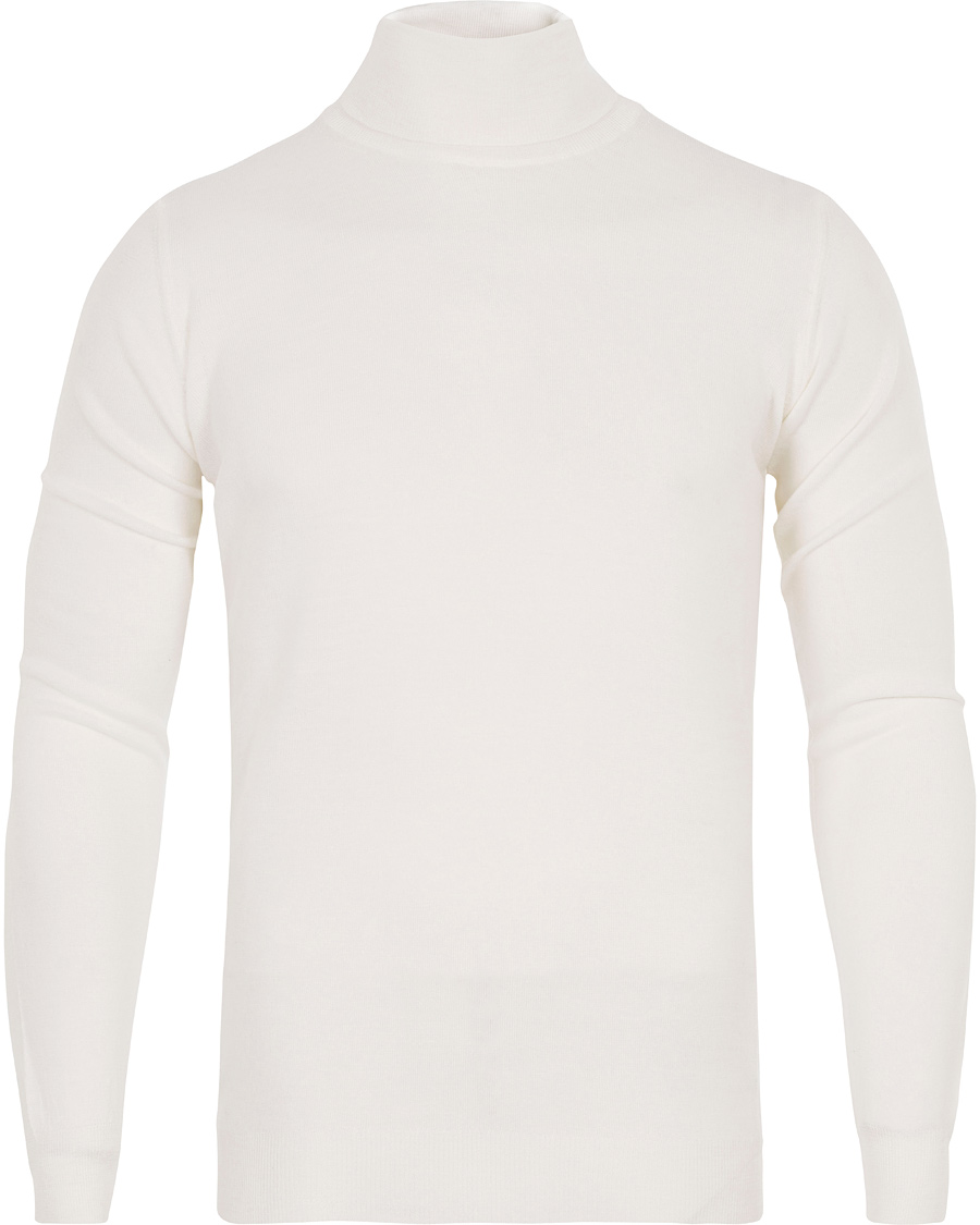 Herre | Trøjer | Oscar Jacobson | Cole Roll Neck Polo Cream White