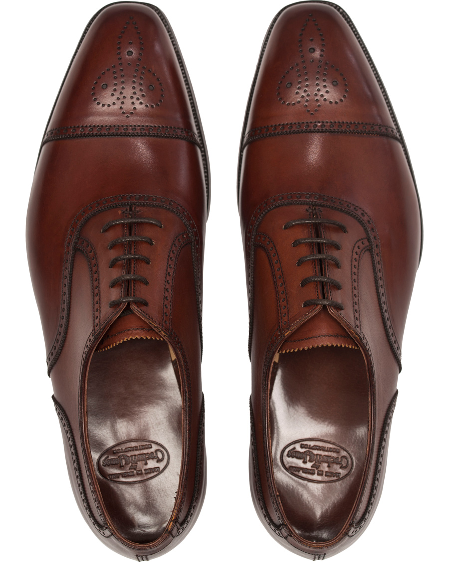 Herre | Crockett & Jones Handgrade Selborne Oxford Brogue Chestnut Calf | Crockett & Jones | Handgrade Selborne Oxford Brogue Chestnut Calf