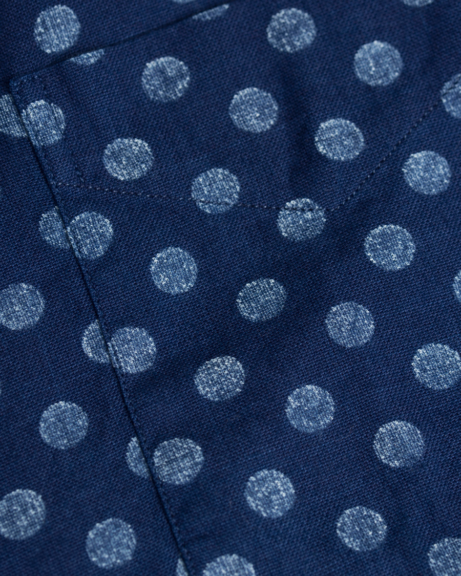 Herre | Skjorter | GANT Rugger | Oxford Polka Dot Hugger Fit Shirt Dark Indigo