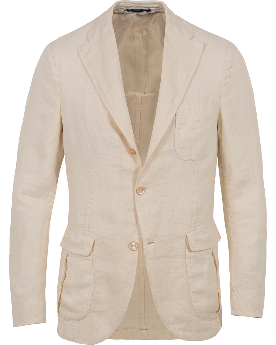 Herre | Blazere & jakker | Stenströms | Garment Dyed Linen Blazer Nature