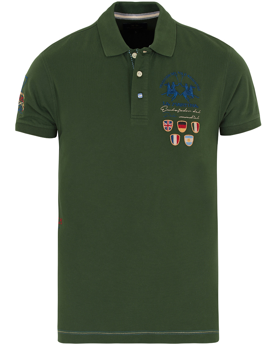 Herre | Polotrøjer | La Martina | Logo Polo Piqué Army Green