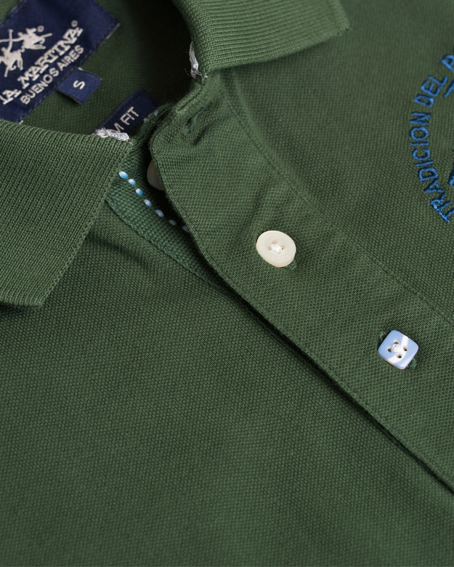Herre | Polotrøjer | La Martina | Logo Polo Piqué Army Green
