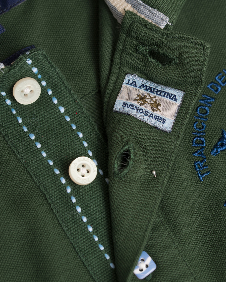 Herre | Polotrøjer | La Martina | Logo Polo Piqué Army Green
