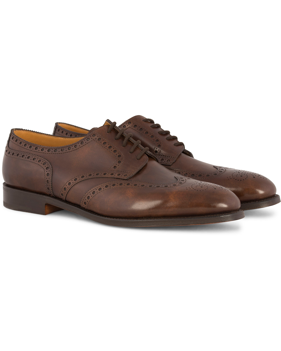 Herre | John Lobb Hayle Brogue Derby Parisian Brown Museum Calf | John Lobb | Hayle Brogue Derby Parisian Brown Museum Calf